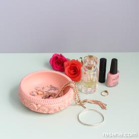 Painted jewellery bowl
