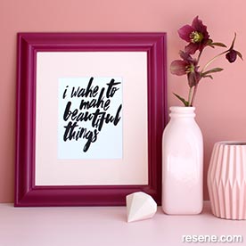 Create pretty frames for your mantlepiece