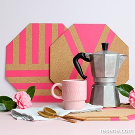 Make painted coasters and placemats