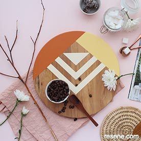 Paint a chopping board - serving tray
