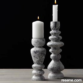 How to marble a candle stick