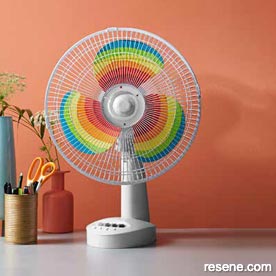Paint a rainbow fan