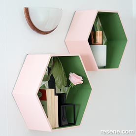 Decorate floating shelves