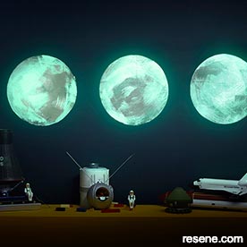 Make a glow in the dark wall