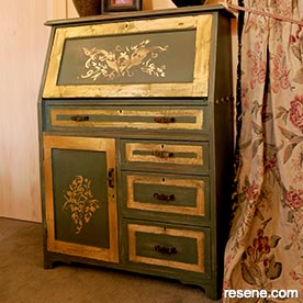 French-inspired paint effect desk