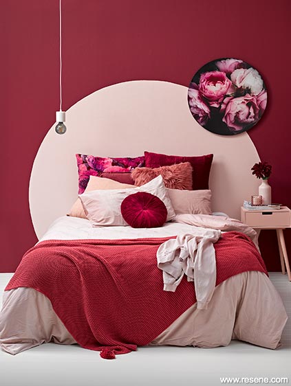 Wine red bedroom
