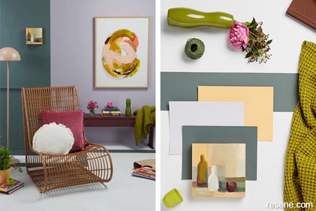 Along the lines reading nook and moodboard