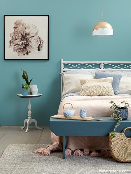 A restful bedroom that embodies self care