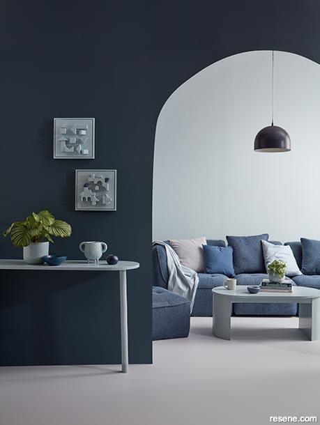A coastal blue lounge