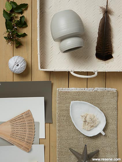 A mood board using character neutrals