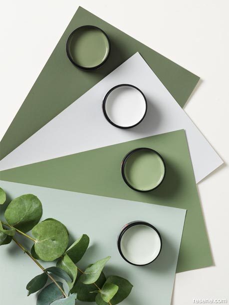 Serene in green - moodboard