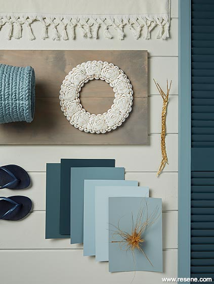 Coastal themed mood board