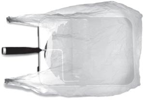 Wrap roller and tray in plastic bag and seal