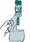 Use a plastic milk carto for paint and brush holder