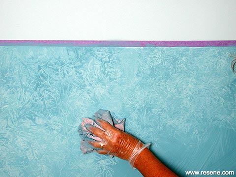 Step 1 - ragging paint technique