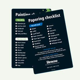 Painting and papering checklist