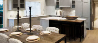 Open plan kitchen/living area