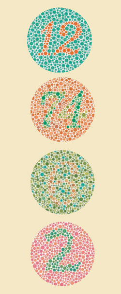 Colour blindness test - Ishihara test