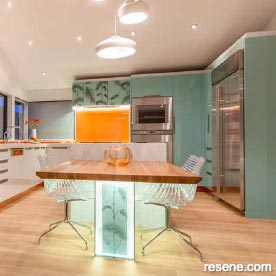 Colour packs a punch in this lively kitchen
