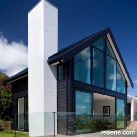 Black and white home exterior