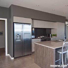 A warm neutral kitchen colour scheme