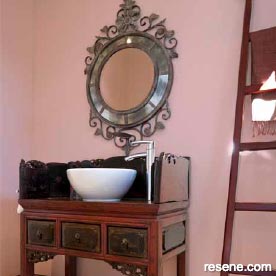 Pink powder room