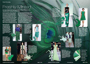 An array of peppermint hues spread their cooling influence over the Spring/Summer runways.