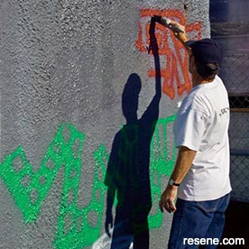 Resene anti-graffiti products that prevent paint penetration