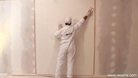 Sanding wallboard