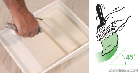 How to use the paint tray, how to hold a paint brush