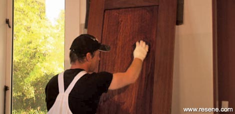 Removing excess stain