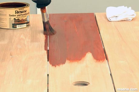 Applying Resene Timber and Furniture Gel - photo