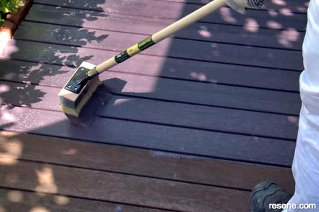 How the stain looks during application