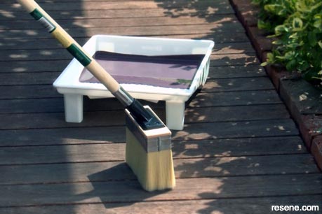 Getting ready to stain the deck