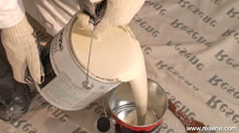 Pouring paint