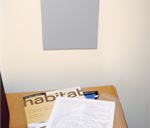 Testpatch on wall