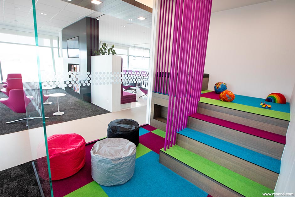 Colourful airport kid's area