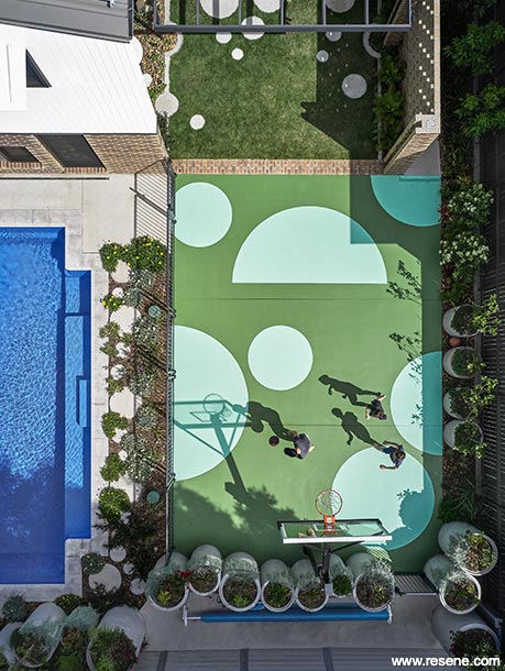 Basketball court - aerial view