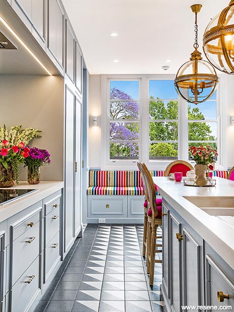 Colourful character kitchen