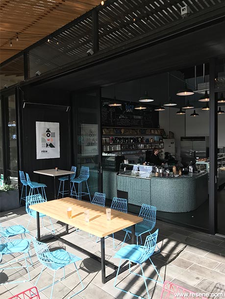 Cafe deck and outdoor seating
