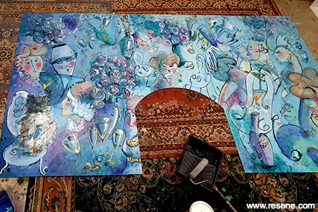 Pizza oven splashback - artwork