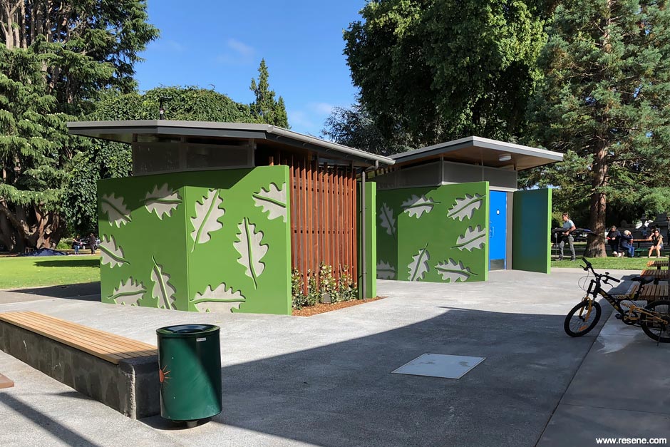 Colourful public toilets
