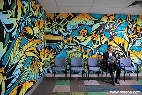 Waiting area mural