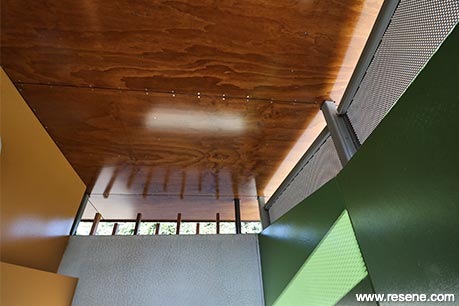 Colourful toilets interior