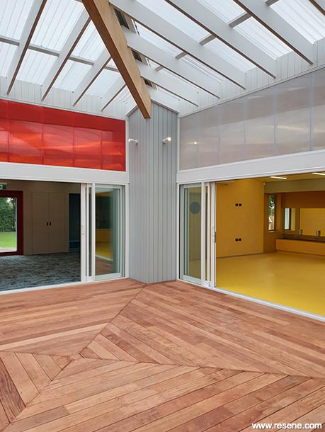 Covered school deck