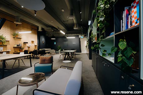 Dark office lounge