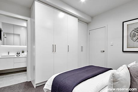 Crisp white bedroom