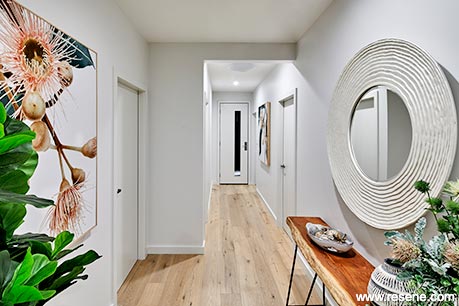 Bright home hallway and entryway