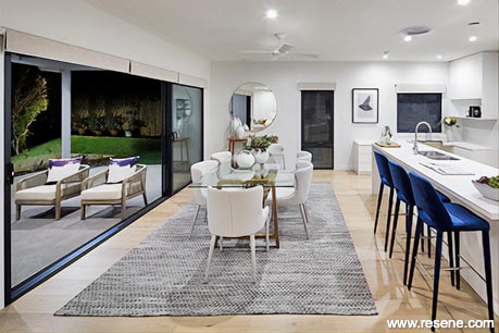 Modern white dining room