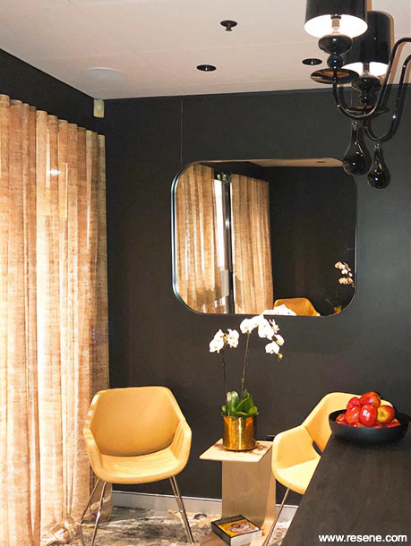 Gold and grey waiting room